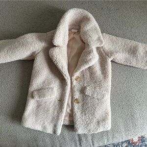 GAP Kids Beige Sherpa Pea Coat